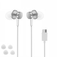Вакуумные наушники (гарнитура) Xiaomi Earphones USB Type-C Piston 3 Silver (серебристые)
